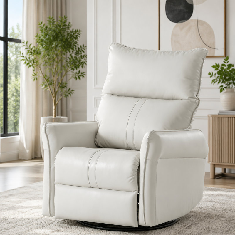 Fauteuil inclinable électrique à bascule, Polyuréthane, Gris clair, 270°