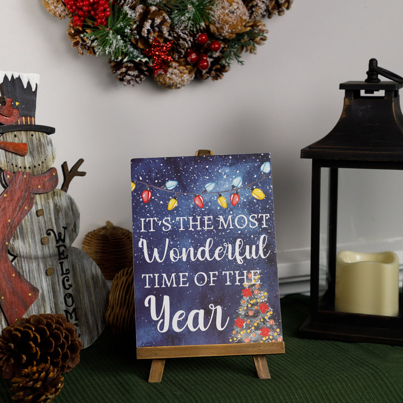 It's The Most Wonderful Time Of The Year Christmas Sign - 9.25"