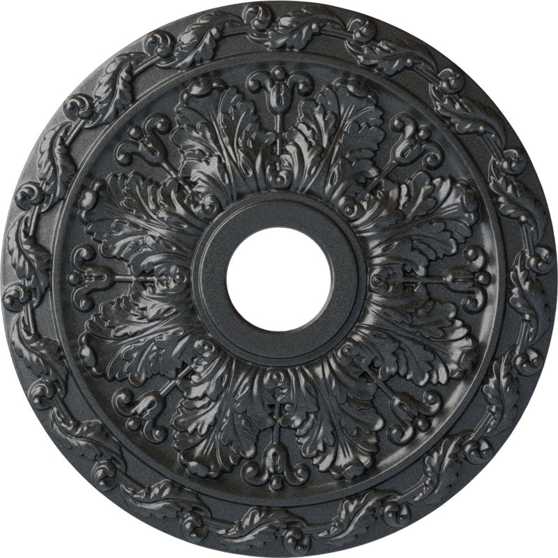 19 médaillons de plafond à ressorts de 7 pi 8 po x 3 pi 8 po x P 1 1/4 po (convient aux auvents jusqu'à 5 5/8 po), Étain