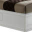 Lit double avec rangement blanc éclatant pour chambre à coucher - l 61 po x P 84 po x H 44 po, élégant et traditionnel l 61 po, l 84 po, stable