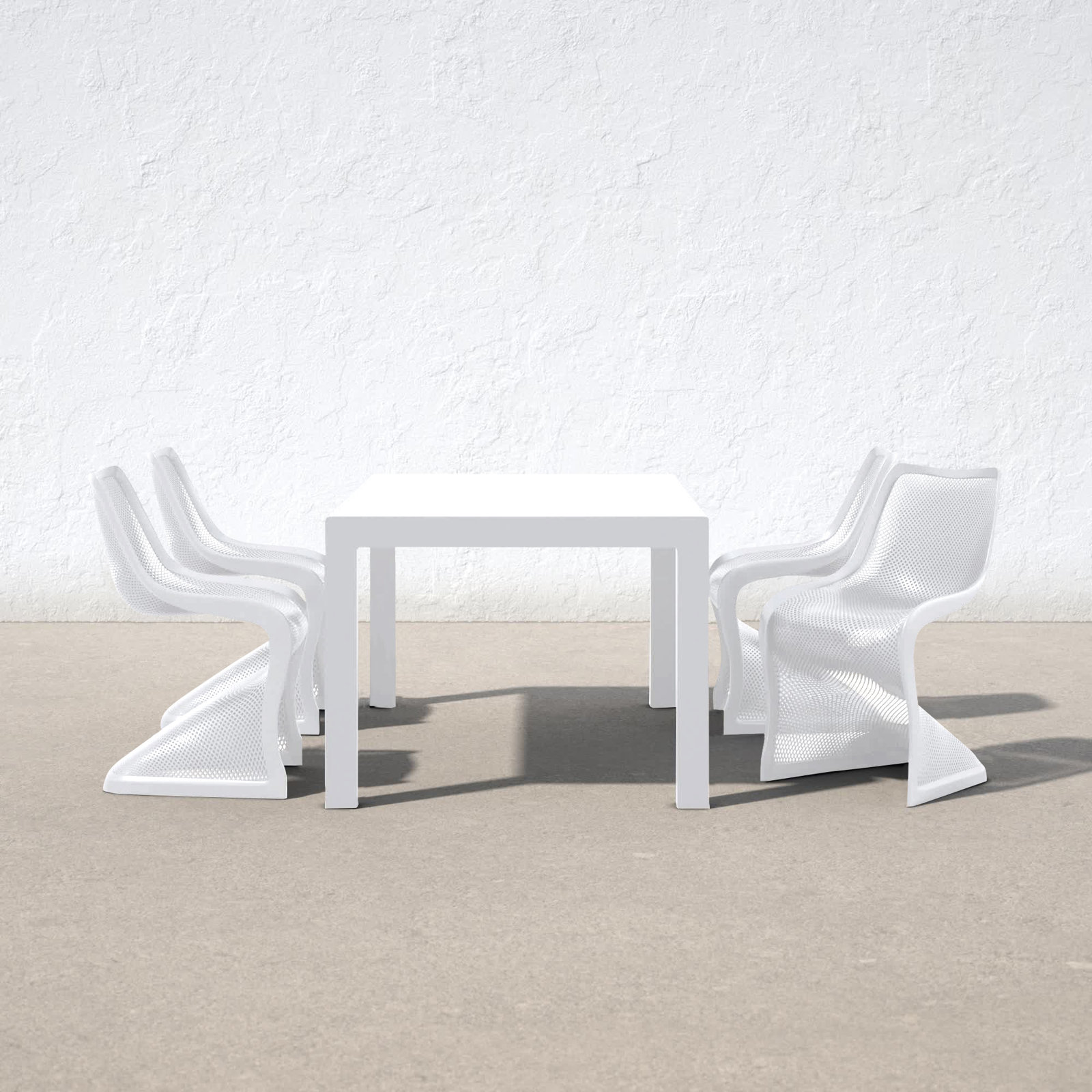 Farrah Rectangular 4 - Person 70" Long Dining Set, White