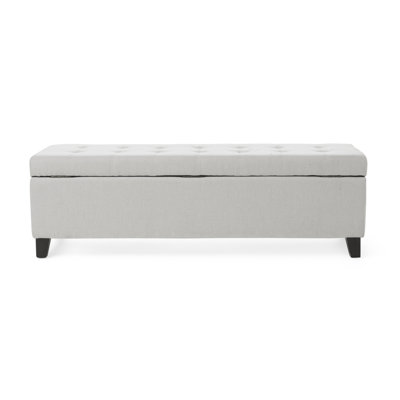 Upholstered Storage Ottoman Bench, Entryway Bench, End of Bed Bench, Ottoman Foot Rest for Bedroom