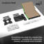 Support mural pour téléviseur ELG à mouvement complet, ultraplat (5,5 cm), extension de 50 cm, pivotant et inclinable, compatible avec les écrans de 66 à 165 cm (jusqu'à 38 kg), VESA 100 x 100 à 400 x 400 mm, préassemblé, acier, noir
