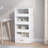 4-Tier Freestanding Bookshelf With 3 Sliding Drawers And 1 Bottom Drawer