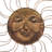 Metal Indoor Outdoor Sun Teal Wall Decor with Wire Frame-106889133