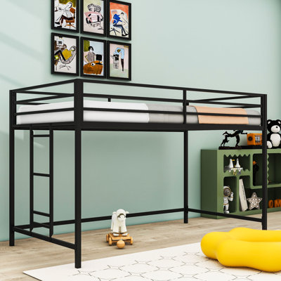 Twin Loft Metal Bed With Enhanced Safety Features And Ladder by Isabelle & Max