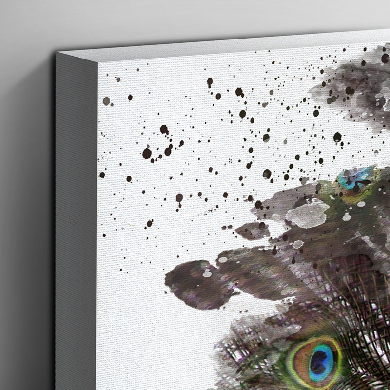 Peacock - Wall Art, 70cm H x 100cm W, Wrapped Canvas