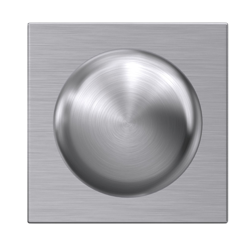 Plymouth Non-Turning Knob with Collins Trim, Satin Chrome