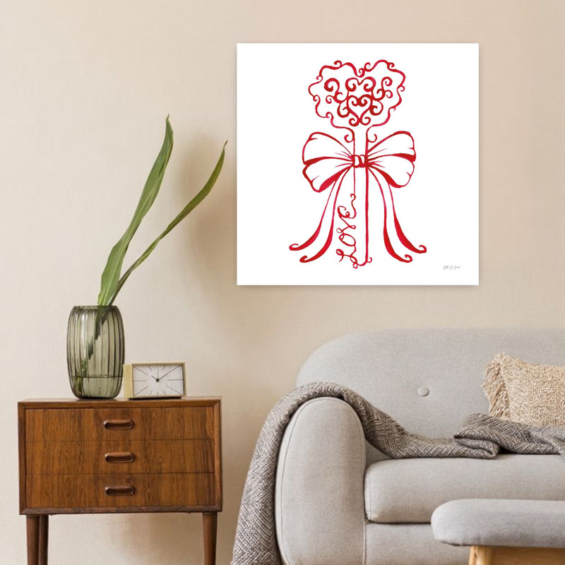 Art contemporain de la Saint-Valentin, H 24 po x l 24 po