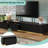Modern Fluted Tv Stand For Up To 85 Inch Tvs, Black Faux Marble Tabletop, 4 Drawers, Gold Base, Curved Silhouette, Structure Veneer, Profile, And Stylish-623802767
