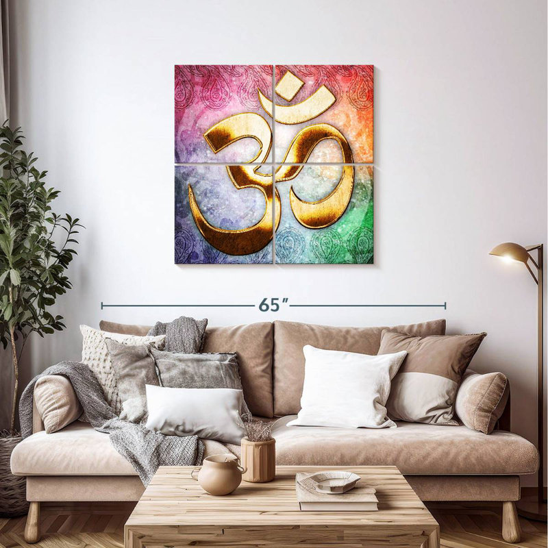 Adella Golden Om, H 38 po x l 38 po