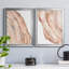 Rose Quartz I - ensemble de 2 peintures sur toile encadrées-2020673371-2020673368