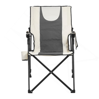 Chaise de camping pliante, 3 positions inclinables, chaise de camping d'extérieur à haut dossier, capacité de poids de 260 lb, chaises de plage rembourrées avec accoudoirs et appui-tête, chaises de jardin portatives pour les voyages sportifs