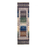 Light Blue Fine Hand knotted Gabbeh Runner 2'7"X 9'5"