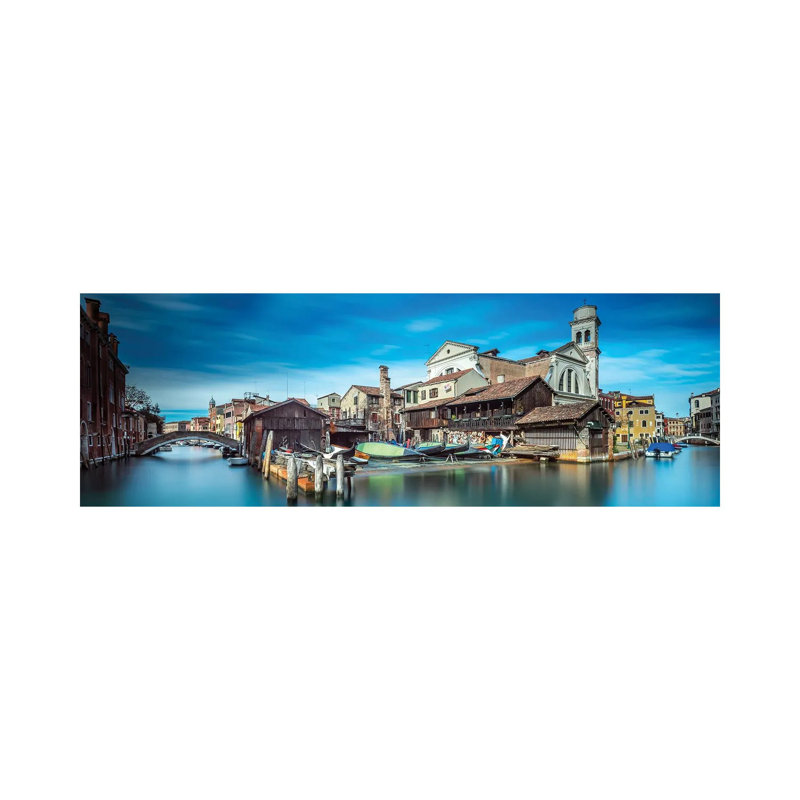 Gondola Workshop In Venice by Sven Kohnke - Wrapped Canvas Panoramic Print