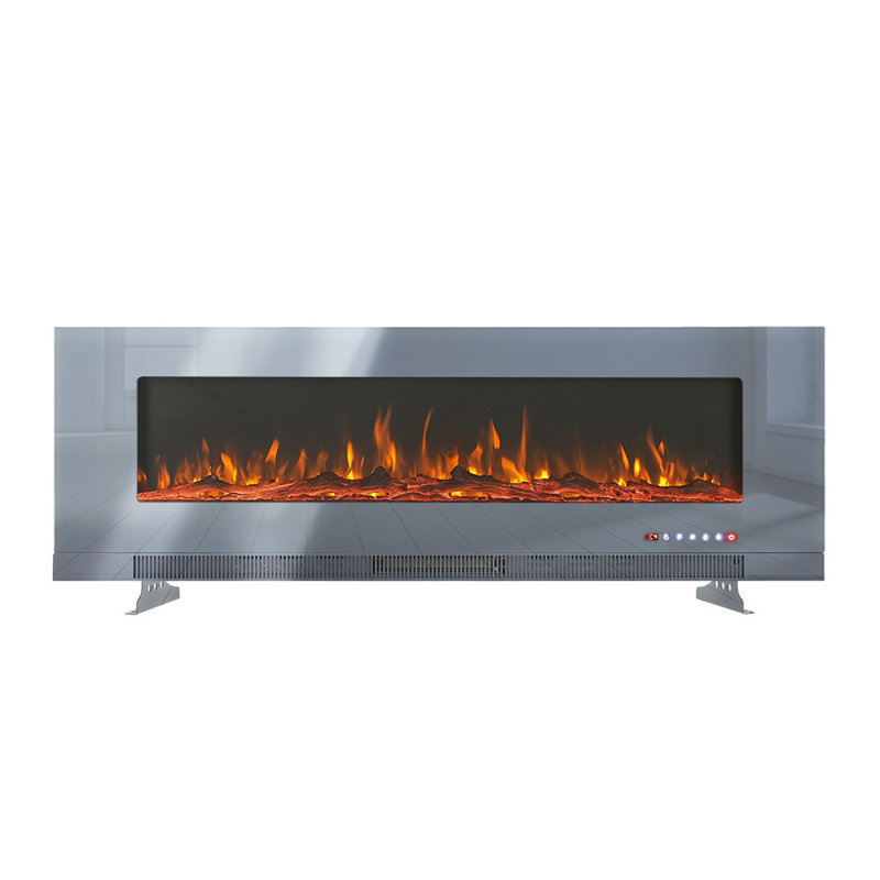 Tanisha Belfry Heating 182.9cm W Electric Fireplace with 5000 BTU, 50cm H x 152cm W x 12cm D, Grey