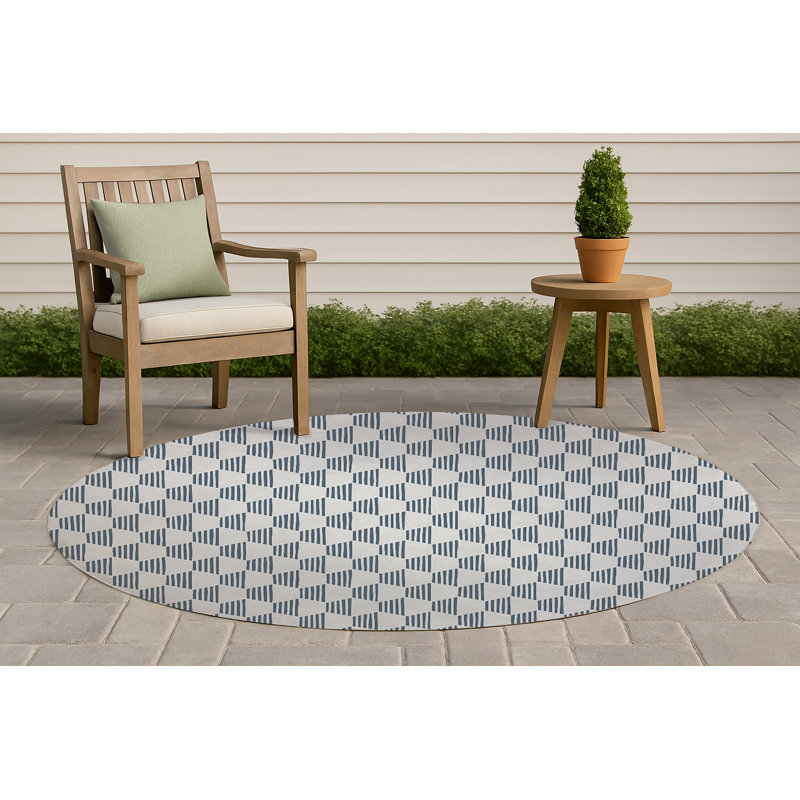 Tapis d'extérieur antidérapant Hexaline, Rond 5 pi