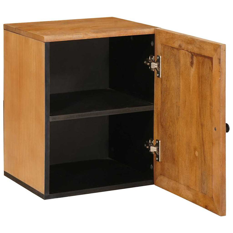Solid Wood Bathroom Cabinet, Light Brown