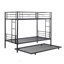 Lit superposé en métal Ashrita avec couchette Ashrita, structure en acier robuste, conception peu encombrante pour les chambres modernes-460472031