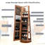 Armoire à bijoux pivotante à 360 ° 3 modes DEL verrouillables-149341917