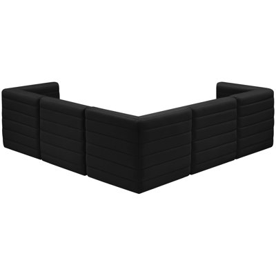 Enso Velvet L-Shaped Sectional Reversible