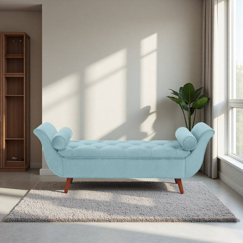 Banc de rangement Villance, Bleu