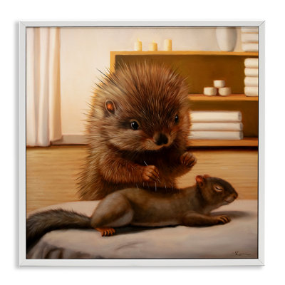 Acupuncture Spa Animals Framed Giclee, design by Lucia Heffernan