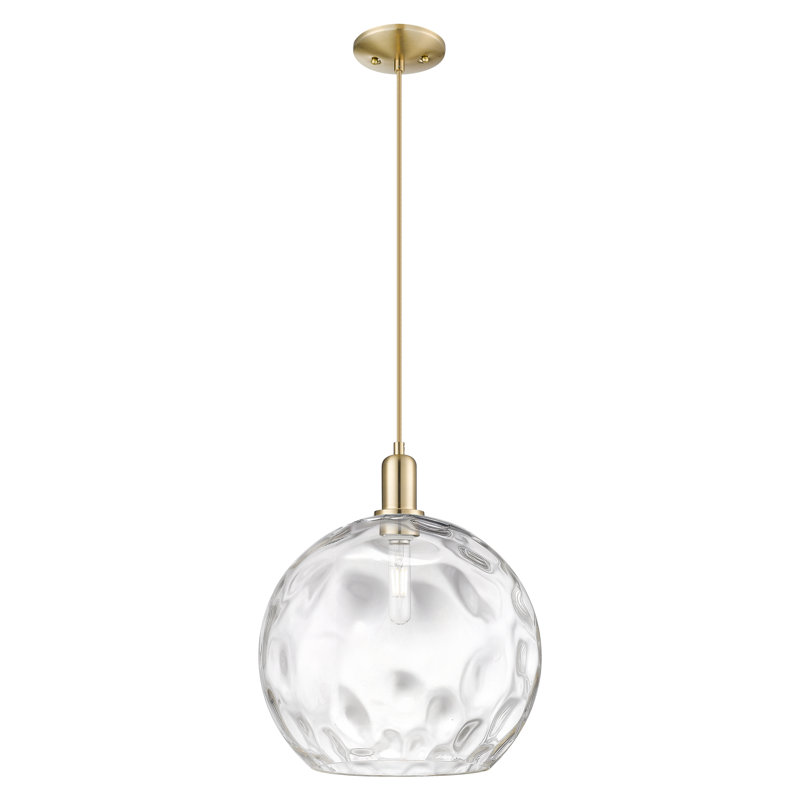 Mini-luminaire suspendu 1 lumière Arcadia - Sevier, H 12,13 po x l 13 po x P 13 po, Bronze champagne