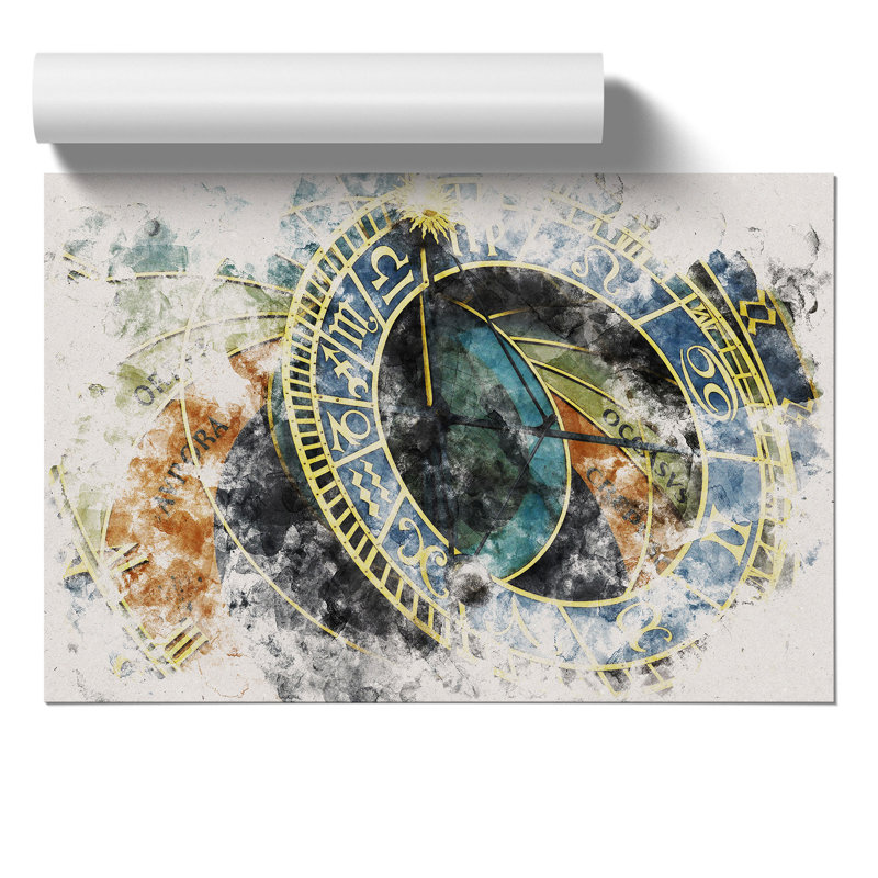 Astronomical Clock In Prague - No Frame Print, 59cm H x 84cm W x 0.1cm D