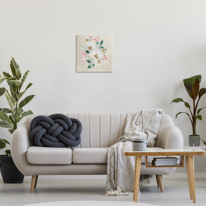 «Neutral Floral Beauty» par Lucille Price, H 17 po x l 17 po