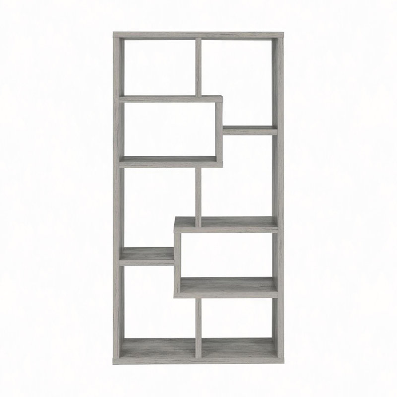 Bibliothèque géométrique à 10 tablettes, Gris