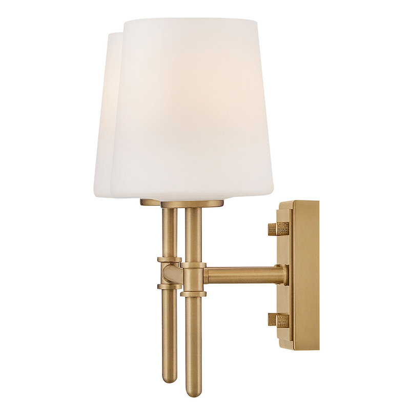 Saunders 2 - Light Bath Sconce, Lacquered Brass