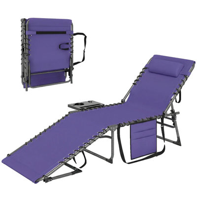 Folding Outdoor Reclining Chair with Adjus