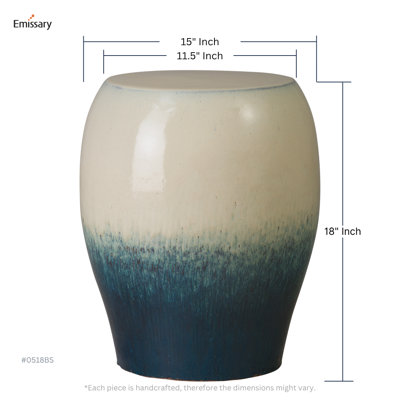 Delroy Ceramic Garden Stool by Millwood Pines
