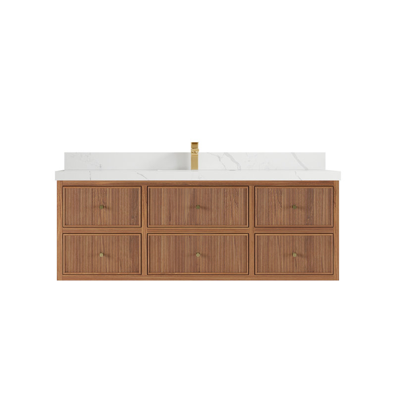 60'' Single Bathroom Vanity with Quartz Top