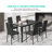 7 - Piece Glass Top Dining Set, Dining Table with 6 Faux Leather Chairs-1546589143-1546589142