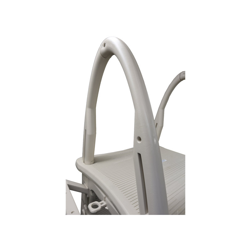 Confer Plastics Roll-Guard Adjustable A-Frame Pool Safety Ladder, Warm Gray