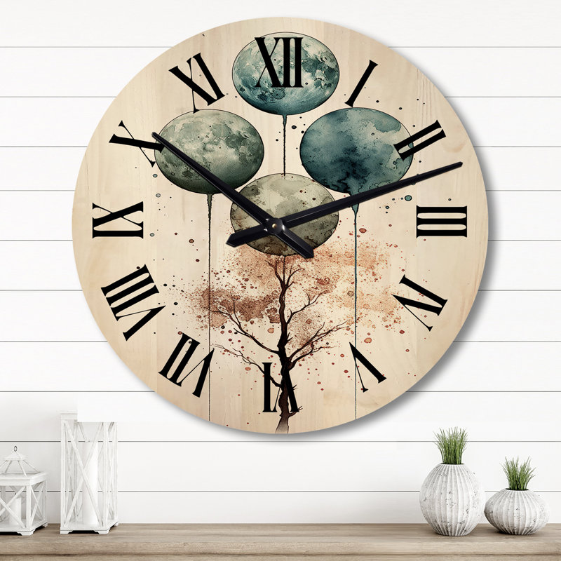 Solid Wood Wall Clock, Large