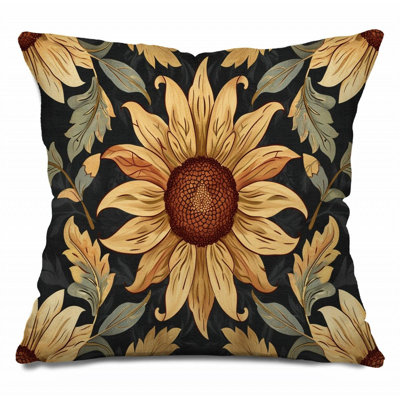 Sunflower Throw Pillow, Botanical  Pillows