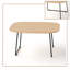 Table basse moderne en bois recyclé avec plateau en bois et pieds en métal