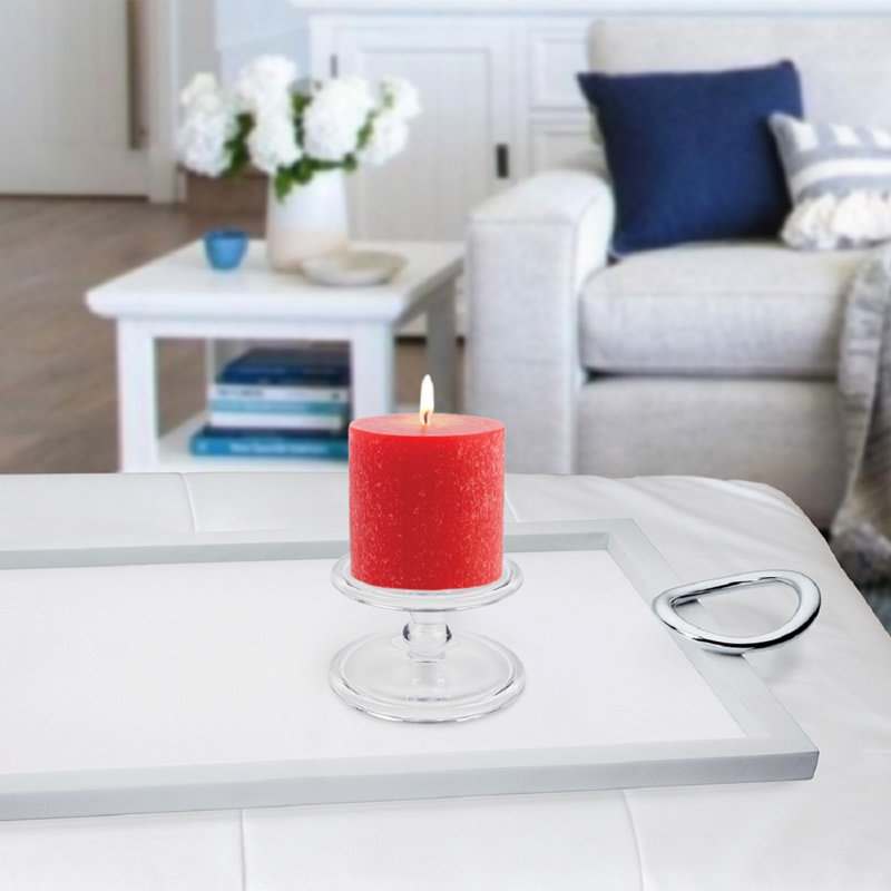 Bougie colonne non parfumée Timberline, H 3 po x l 3 po x P 3 po, Rouge