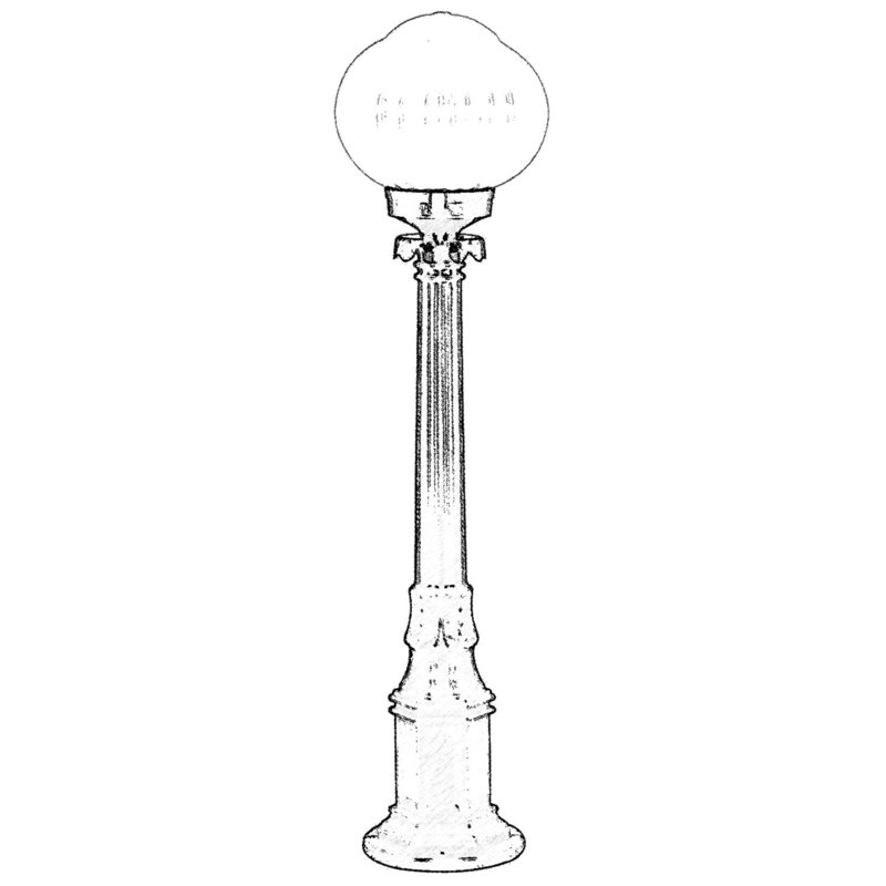 Aarjan Frosted Lamp Post (Full)