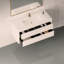 Meuble-lavabo mural 48 po avec lavabo, meuble de rangement flottant pour salle de bain avec comptoir en résine de pierre et tiroirs