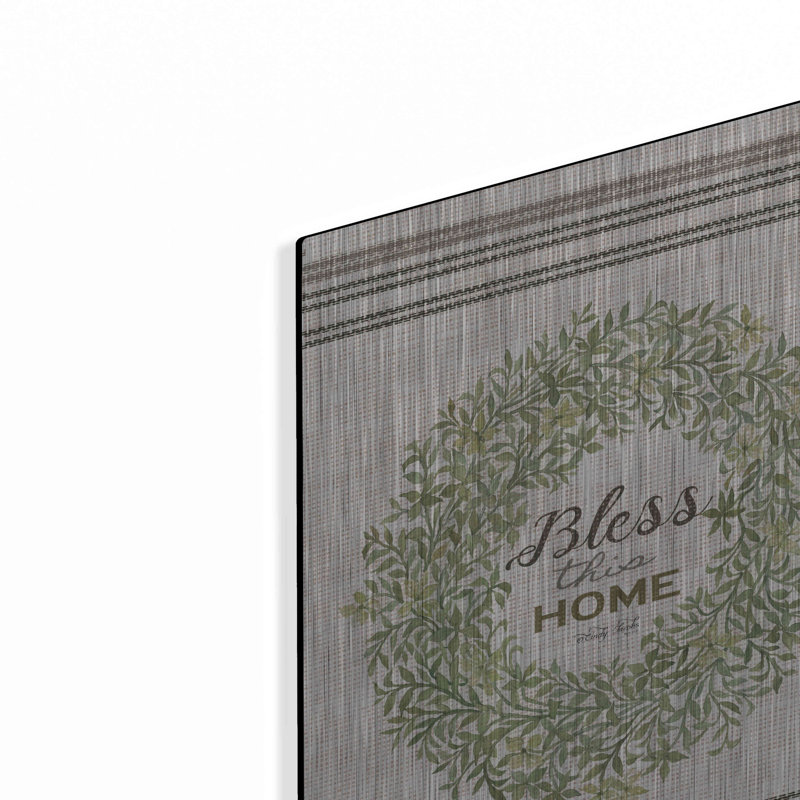 'Bless This Home Wreath' by Cindy Jacobs, Metal Wall Art, 16"x24", 16" H x 12" W