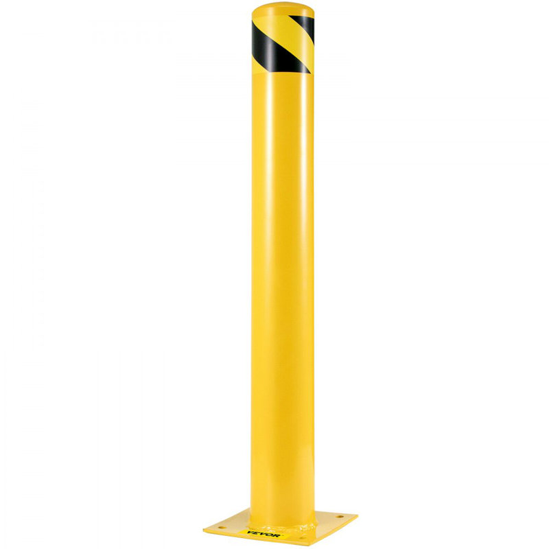 Borne de sécurité de 42 po x 5,5 po, barrière de sécurité d'une hauteur de 42 po x 5,5 po, tuyau thermolaqué jaune