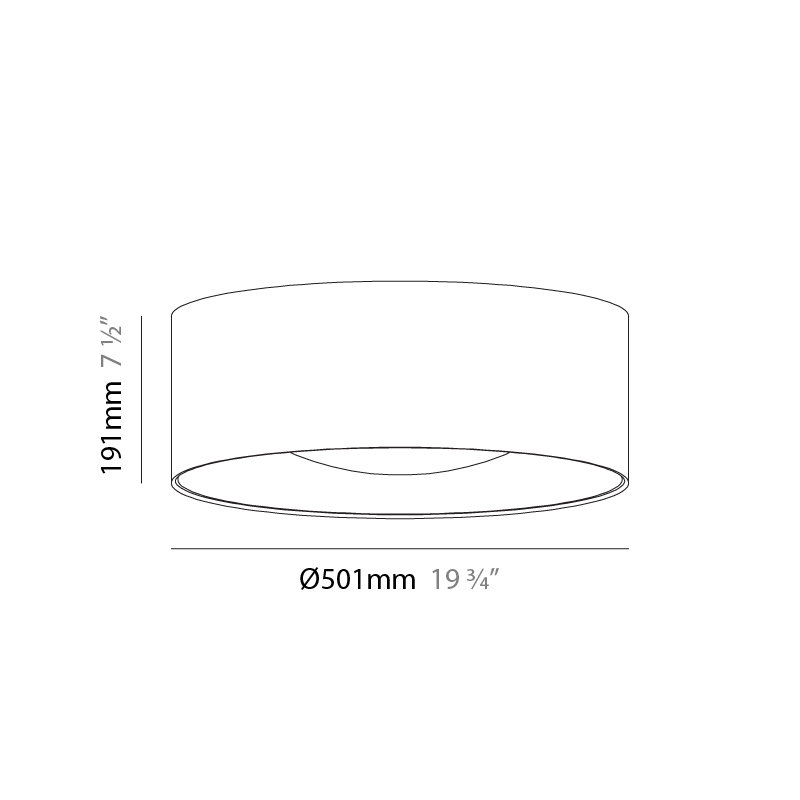 Lid Glass LED Flush Mount