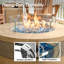 Table de foyer d'extérieur au propane en béton 38 pouces avec couvercle de réservoir et pare-vent, chêne naturel-1386635781