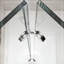 Porte de douche chromée à double panneau battant en verre pliable l 30 po x H 72 po, porte de douche réglable sans cadre avec verre trempé transparent de 1/4 po
