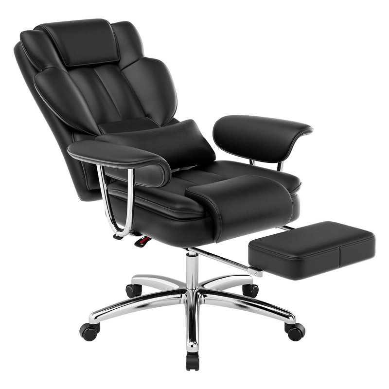 Mid-Century Ergonomic Office Chair with Adjustable Height, Swivel Rolling Desk Chair with Breathable Fabric for Home Office