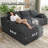 Boneless 104" 2-Piece Compression Boneless Corduroy L-Shaped Modular Sectional Sofa, 【Upgraded High-Density Foam】, No Assembly Required-618296928